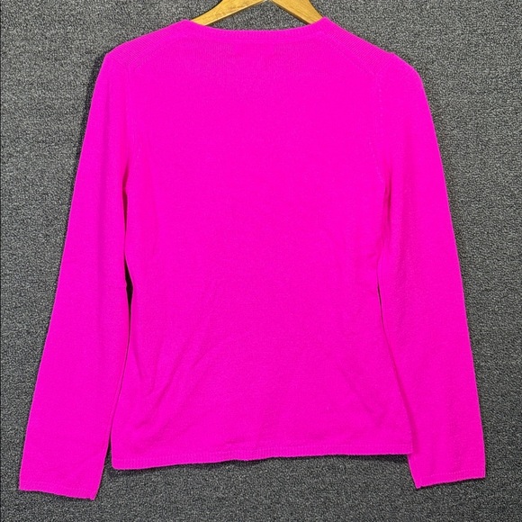 Peck & Peck Hot Pink Cashmere Sweater, Womens M - Picture 3 of 3